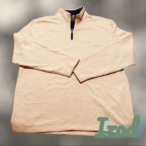 NEW IZOD WHITE QUARTER ZIP SWEATER 2688